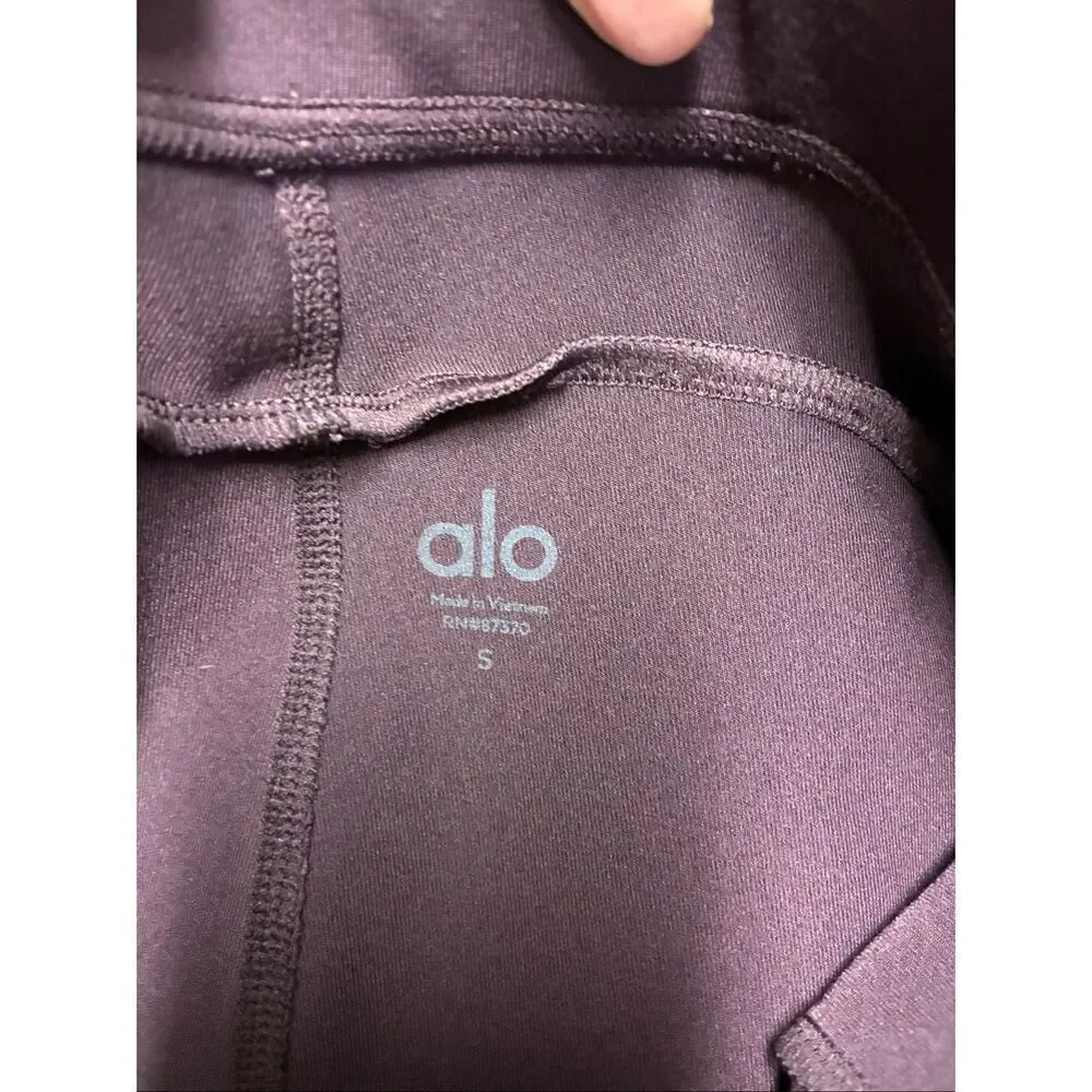 ALO Yoga Checkpoint Drawstring Leggings in Dark Mauve Size S